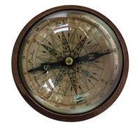 Bussola marittimo compasso ottone decorazione nave navigazione stile antico 12cm