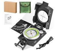 Bussola Militare BORDEAG, Professionale con Inclinometro, Navigazione con Design Fluorescente, Impermeabile, Pieghevole, Portatile, a Prova di Vibrazione