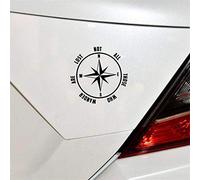 Bussola Non Tutti quelli Che vagano Sono perduti Fun Window Sticker 14.8 cm x 14.8 cm - Nero