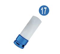 Bussola per avvitare dadi ruote 17 mm quadro 1/2 con protezione in plastica