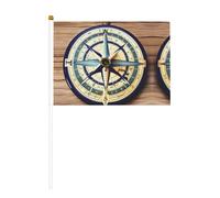 Bussola per barca a vela marittima bandiera a manovella a doppia faccia 14 x 20,8 cm, utilizzata per la decorazione di feste di festa, concorsi