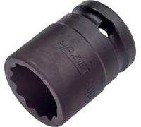 Hazet 900Sz-21 Inserto Chiave a Bussola per Avvitatori ad Impulso Doppio Esagono, Nero, Attacco Quadro, Cavo, 12.5 mm 1/2 di Pollice
