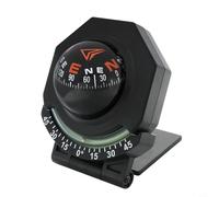 Bussola per cruscotto, strumento di navigazione preciso in ABS, 9 x 7 x 6,3 cm, nero, display resistente alle intemperie per fuoristrada e camion, facile montaggio con retro adesivo