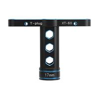 Bussola per dadi esagonali RC da 17 mm, strumento con manicotto a T in lega di alluminio, accessorio professionale di riparazione RC per auto da corsa fuoristrada 1/8, durevole e (Blu)