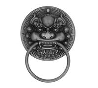 Bussola per porta vintage Batacchio for porta a forma di volto di animale multicolore, diametro 13,5-20 cm(Black,13.5Cm Diameter)