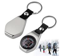Bussola Portachiavi Bussola All'aperto, Bussole Mini con Alta Precisione, Impermeabile, per Escursionismo, Avventura, Campeggio, Navigazione Precisa, Regalo per Bambini(9.7cmx3.3cm)
