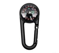Bussola portatile in metallo con moschettone, ricerca di precisione a 360 gradi per sopravvivenza all'aperto, escursionismo e campeggio, strumento resistente alla temperatura, oro scuro (3 x 6,7 x 1,2