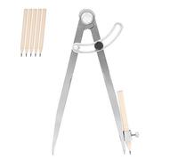 Bussola Professionale per la Lavorazione del Legno, Bussola da 20 cm con Supporto ad ala e Matita, Grande Bussola per Geometria, Strumento da Disegno a Bussola, Disegnare, Compasso da Disegno