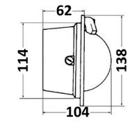 Bussola Riviera Pegasus 3" bianca/rossa - 1 PZ - 25.019.16 - 2501916