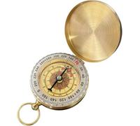 Bussola scura in ottone vintage, strumento di orientamento e navigazione, portatile, leggera, per escursioni, campeggio, viaggi con zaino in spalla