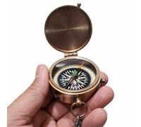 Bussola tascabile in ottone da 2" custodia da cacciatore stile antico regalo ...
