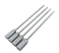 Bussola Torx femmina, lunghezza 250 mm, bussola esagonale extra profonda, gambo esagonale da 1/4", senza attacco magnetico, adattatore for cacciavite a percussione, chiave a bussola (7 mm)(5.5mm)