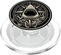 Bussola vintage a forma di squalo, motivo: Rose Ocean Explorer PopSockets PopGrip per MagSafe