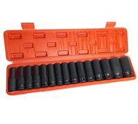 BUSSOLE BOCCOLE PER PISTOLA AVVITATORE PNEUMATICO SET KIT 15 PZ DA 1/2
