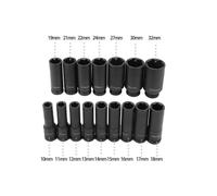BUSSOLE BOCCOLE PER PISTOLA AVVITATORE PNEUMATICO SET KIT 16 PZ DA 1/2" 10 a 32M