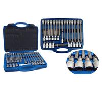 Bussole/Boccole ribe serie 32 pezzi da 1/2" profilo lungo e corto cromo vanadio