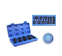 BUSSOLE TORX AD IMPATTO ATTACCO 1/2" SET 9 PZ MISURE DA T20 A T70 PUNTE 75 MM