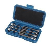 bussole torx maschio 1/2 + chiavi a bussola torx lunghe maschio Set di prese Torx Set di prese a stella Torx extra lunghe 7 pezzi 3/8inch (lunghezza 4,3 pollici)