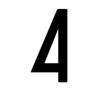 Busta 10 numeri adesivi ''4'' per targa ripetitrice