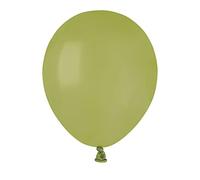 Busta 100 palloncini in lattice naturale Premium Quality A50 (Ø 13cm / 5"), verde oliva