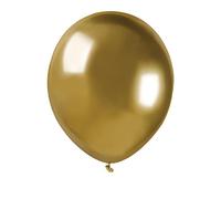 Busta 100 palloncini metallizzati in lattice naturale Premium Quality A50 (Ø 13cm / 5"), oro metallizzato