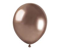 Busta 100 palloncini metallizzati in lattice naturale Premium Quality A50 (Ø 13cm / 5"), oro rosa metallizzato