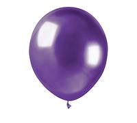 Busta 100 palloncini metallizzati in lattice naturale Premium Quality A50 (Ø 13cm / 5"), viola metallizzato