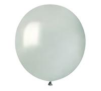 Busta 25 palloncini perlati in lattice naturale Premium Quality G150 (Ø 48cm / 19"), argento perlato