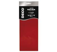 Busta 5 fogli carta velina 20gr 50x76cm rosso CWR
