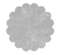 Busta 50 decorazioni tnt effetto tessuto Flower Poly Lab (Ø24cm), argento