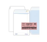 Busta a sacco bianca - serie Competitor - certificazione FSC - strip adesivo - 190x260 mm - 80 gr - Pigna - conf. 500 pe