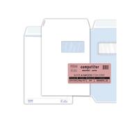 Pigna Competitor S0054393 500 Buste a Sacco Piatto Strip, F.To 229 x 324 in Carta Uso Mano FSC® (FSC-C002810) 100 g, con Finestra 55 x 110