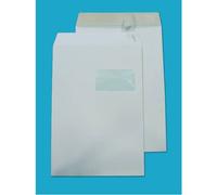 Busta a sacco con finestra Blasetti bianco - 100 g/m2 - conf. 500 buste - 230x33