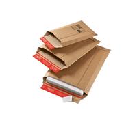 Busta a sacco - in cartone - chiusura autoadesiva - 250 x 340 x 50 mm - avana -