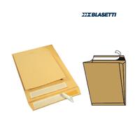 Busta a sacco avana - serie Monodex - soffietti laterali - strip adesivo - 190x260x40 mm - 100 gr - Blasetti - conf. 250