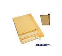 Busta a sacco avana - serie Monodex - soffietti laterali - strip adesivo - 230x330x40 mm - 100 gr - Blasetti - conf. 250