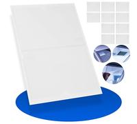 Busta adesiva per parabrezza, 12 pz, formato DINA6, 160 x 117 mm, trasparente, porta permesso di parcheggio da attaccare, busta autoadesiva permesso di parcheggio residenti, patente di parcheggio