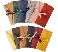 Busta Carta Perlescente,12Pezzi Colorato Buste Lettere,Busta Lettera Con Nastri,