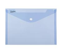 Busta con bottone a pressione A4 OPALINE, blu (confezione da 5 pz)