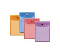 Busta con bottone Press 4 Color - PVC - 12x15,5 cm - colori assortiti - Sei Rota
