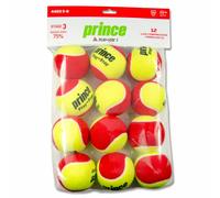 Busta da 12 palline da tennis Prince Play & Stay - fase 3 (feltro) Jaune TU