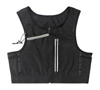 Busta da corsa, borsa da petto sportiva da uomo, leggera, borsa da petto per sport all'aria aperta, borsa da uomo, gilet leggero con fascia riflettente di sicurezza per l'ent, Nero , S,