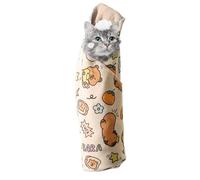 Busta di gatto busta per il taglio delle unghie, avvolgere l'agmotaggio dei gatti - Borsa per toelettatura per animali domestici Cat Swaddle Wrap Capybara,Retenue taglio di unghie auto-annuncio, 70 ×