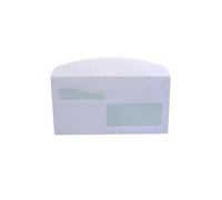 Busta doppia finestra - lembo gommato - 11,5 x 22,7 cm - 80 gr - bianco - Blaset