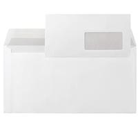 Busta leadpapel n.3 bianco din americano finestra destra 110x220mm striscia di silicone system open scatola 500 unità