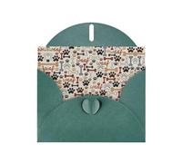 Busta per biglietti di ringraziamento con stampa di ossa e zampe, 10 x 15 cm, per matrimoni, baby shower, ringraziamenti, addio al nubilato, compleanno aziendale.