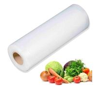 Busta per prodotti in plastica trasparente, busta per alimenti su rotolo, per pane, verdura, frutta e carne, conservazione in frigorifero, supermercato (15x500 cm)