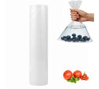 Busta per prodotti in plastica trasparente, busta per alimenti su rotolo, per pane, verdura, frutta e carne, conservazione in frigorifero, supermercato (20x500 cm)