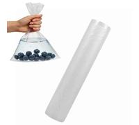 Busta per prodotti in plastica trasparente, busta per alimenti su rotolo, per pane, verdura, frutta e carne, conservazione in frigorifero, supermercato (25x500cm)