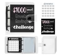 Busta per risparmiare denaro - - 25 buste tracker libro | Fun Easy 1000 pianificatore di risparmio per bilancio, entrate e organizzazione delle fatture, ideale per studenti e finanziari